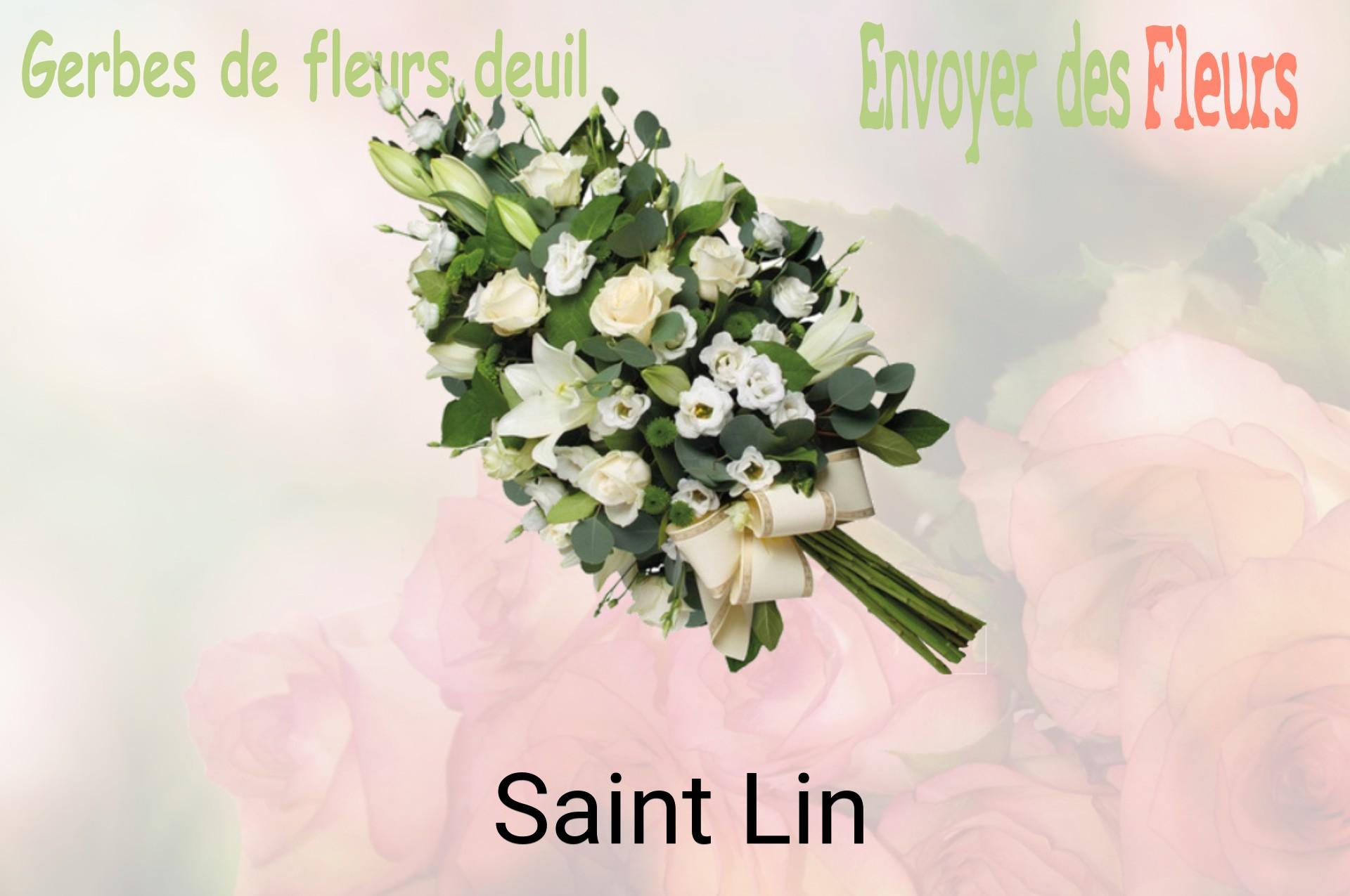 Gerbe de fleurs de deuil livrée à Saint-Lin